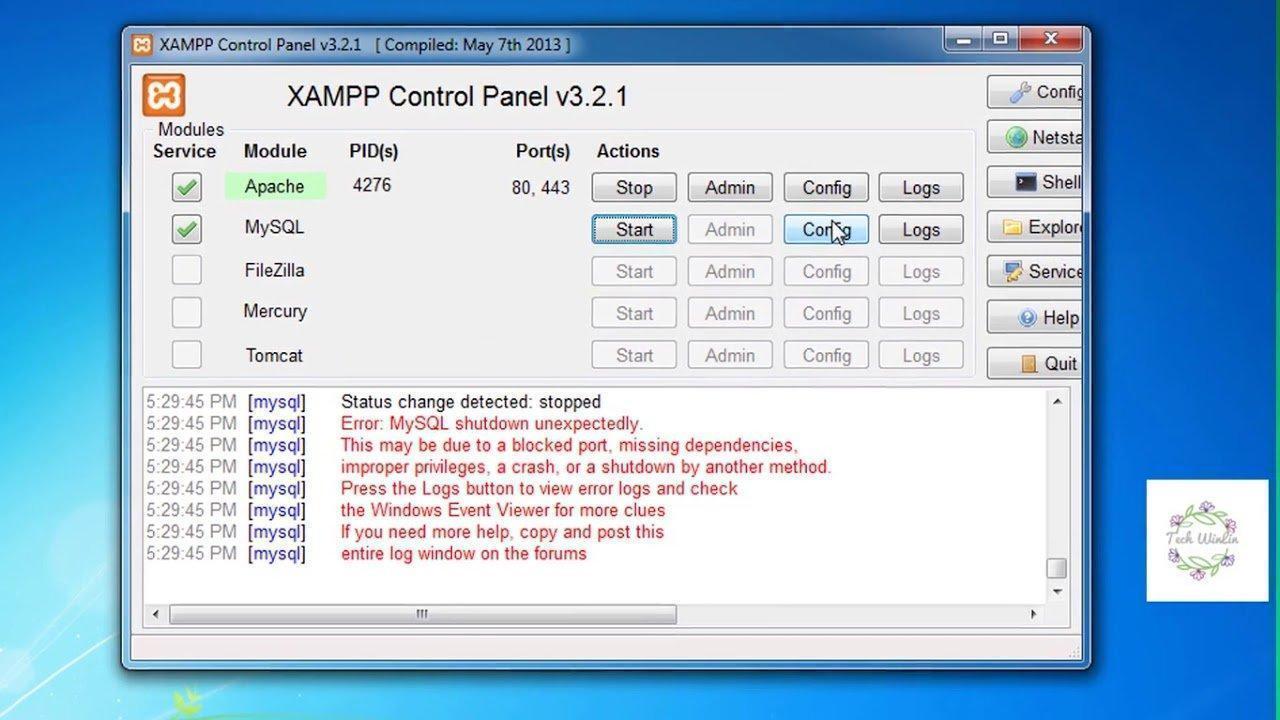error mysql a xampp port 3306